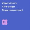Hard Sided Zipper Pencil Case Clear - up&up™: PET Material, 8.75" Width, 6.25" Depth, 2" Height, 0.109 lbs, Zipper Closure - 4 of 4