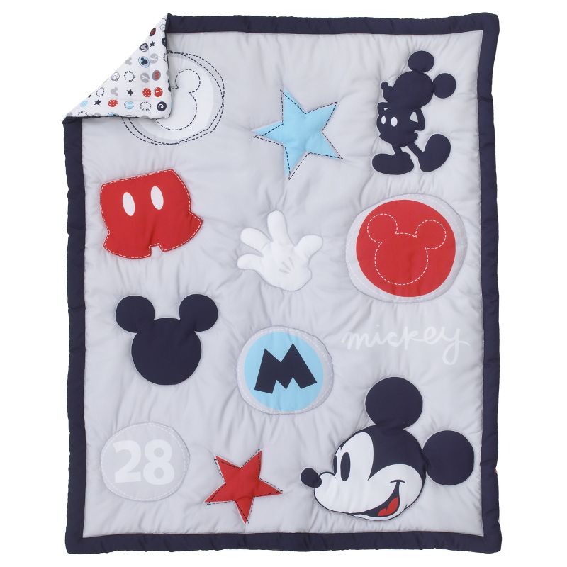 Disney Amazing Mickey Mouse 3 Piece Nursery Crib Bedding Set, 3 of 8