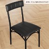 Dining Chairs Set of 2, Modern PU Leather Upholstered Seating with Metal Frame for Small Space, Apartment, or Restaurant - 4 of 4
