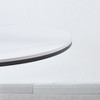 MAYEERTY Coffee Table 31.5 GOLDEN AND WHITE Tulip Table Mid century Pedestal Leisure - 4 of 4