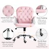 NicBex Adjustable Height Velvet Swivel Home Office Chair with Padded Armrests for Work Study Vanity - 4 of 4