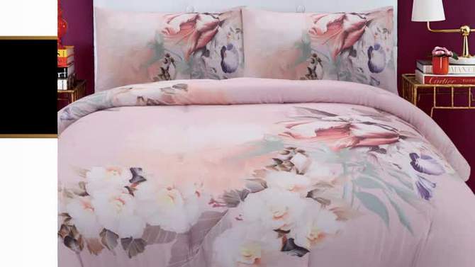 Christian Siriano Dreamy Floral Comforter Set, 2 of 5, play video
