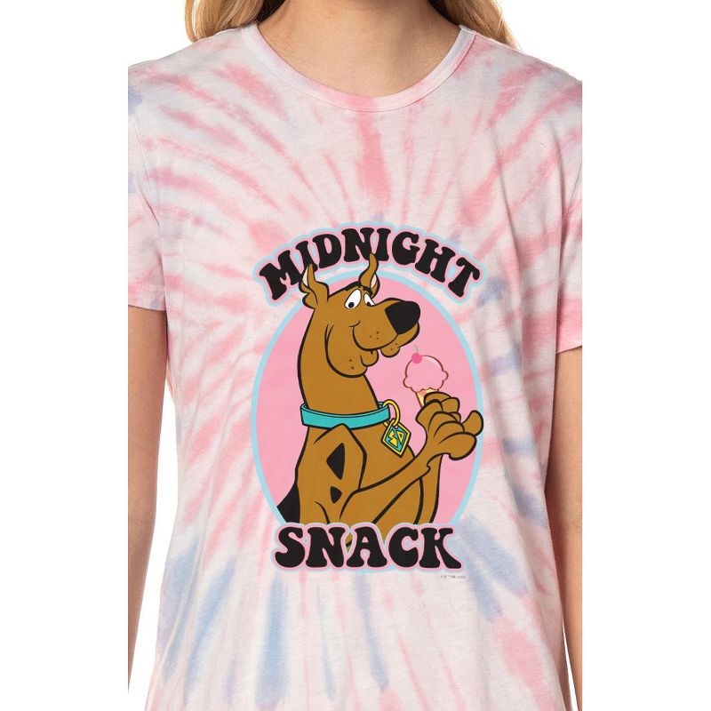 Scooby-Doo Women's Midnight Snack Nightgown Sleep Pajama Shirt For Adults Multicolored, 2 of 5