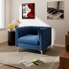 32 in. Wide Mid-Century Channel Tufted Velvet Accent Sofa Chair - Morden Fort - 3 of 4