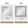 Amanti Art Mirror Makeover Bathroom Mirror Frame Border Kit  - Fully Assembled Peel and Stick Frame - Mirror NOT Included - Lyla Ornate Silver Trim - 4 of 4