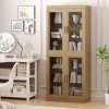 MAYEERTY Natural Wood Grain Storage Cabinet Set - 2 of 4