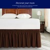 Subrtex Elastic Wrap Around Bed Skirt Dust Ruffle Smooth Soft Bed Frame Cover 15-inch Drop - 2 of 4