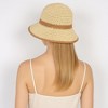 Anna-Kaci Packable Crochet Straw Bucket Hat with Two-Tone Design Lightweight Summer Sun Hat for Beach Travel Hiking Outdoor Use - 2 of 4