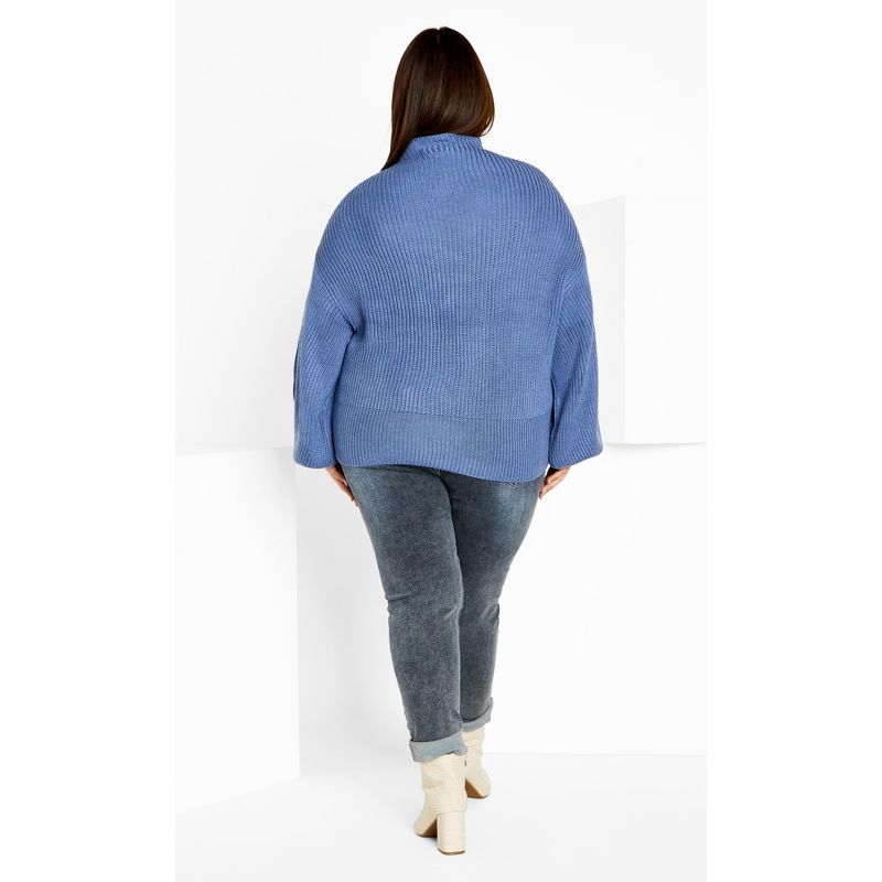 Women's Plus Size Angel Sweater - denim blue | CITY CHIC, 5 of 9