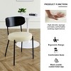 Syemin Dining Chairs Modern Kitchen Dining Chair Mid-Century Kitchen Chairs Bar Stools Chairs Set of 2 High Barstools, Beige, 16.9"*15.7"*34.8" - 4 of 4