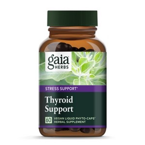 Gaia Herbs Thyroid Support - Made with Ashwagandha, Kelp, Brown Seaweed, and Schisandra - 1 of 4
