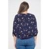 WEST K Women's Hollie Plus Size Roll-tab Sleeve Blouse - image 4 of 4