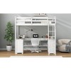 Full Size Loft Bed with U-shaped Desk, Drawers and Storage Shelves - 4 of 4