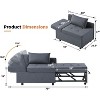 AMERLIFE 3-in-1 Sleeper Sofa Chair with Adjustable Backrest, Foldable Loveseat, Recliner - 3 of 4