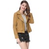 INSPIRE CHIC Women's Zip Up Faux Suede Biker Moto Jacket - 4 of 4