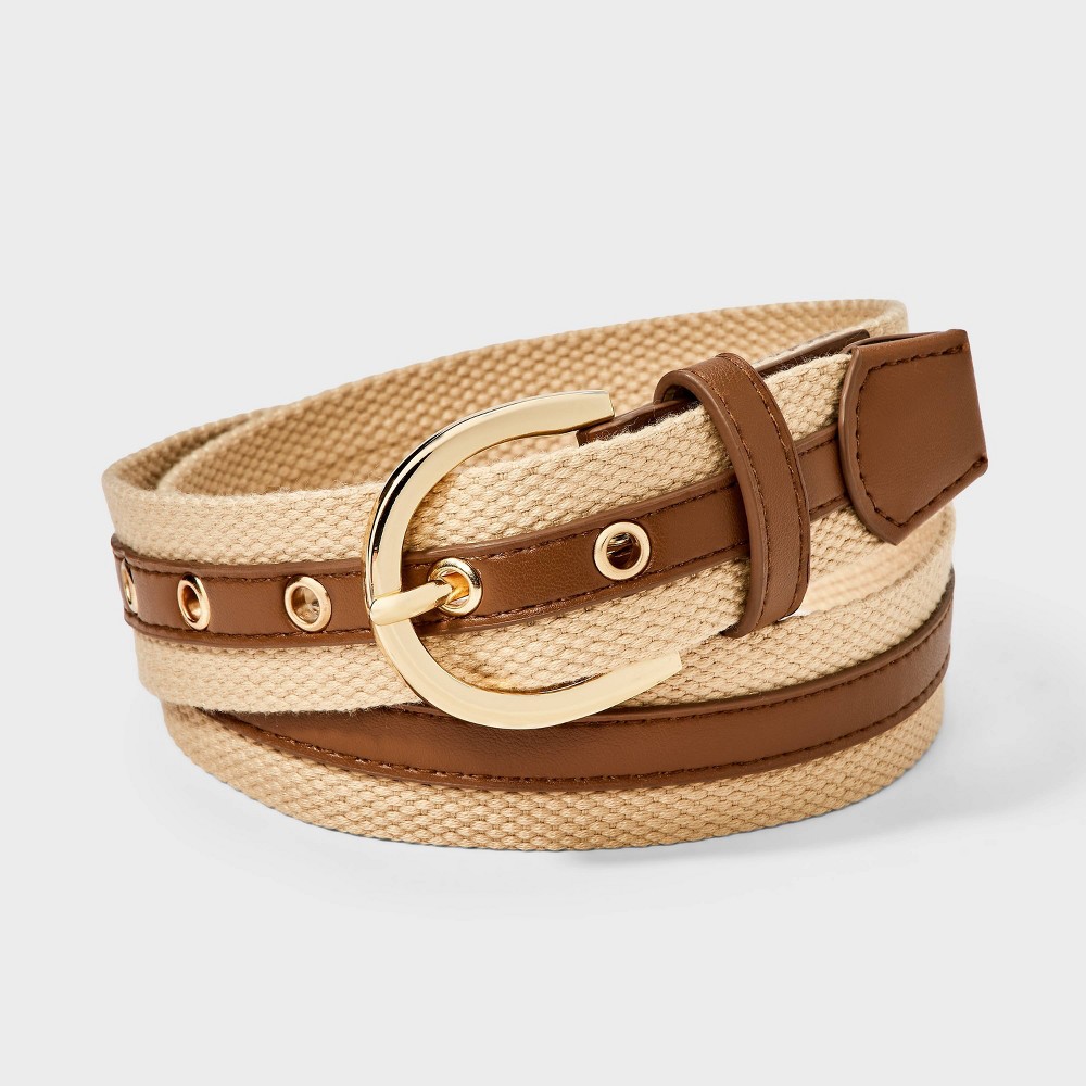 Boys' Webbed Belt - Cat & Jack™ Brown L