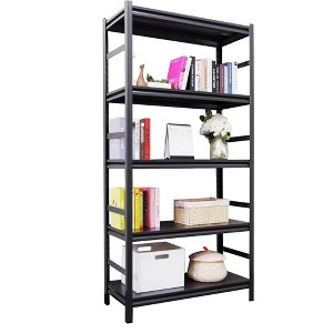 YONWAY 5-Tier Heavy-duty Storage Rack With Adjustable Metal Shelf,Protective Side Rails Easy to Assemble For Tool Rooms,Garages - 1 of 4