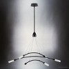 Urban Ambiance Luxury Minimalist Indoor Chandelier,  22-3/4''H x 40"W x 40''D,  Matte Black Finish, UHP4411 - 3 of 4