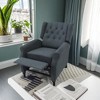 CENGHU Modern Fabric Recliner Chair for Adult, Single Reclining Armchair With Adjustable Back and Padded Cushion for Living Room, Bedroom - 3 of 4