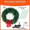 Zone Tech Car Christmas Wreath Decoration with Led Lights  Fits For Jeeps Trucks SUVs RVs Golf Carts & Home - Universal Holiday Season Decoration - 4 of 4