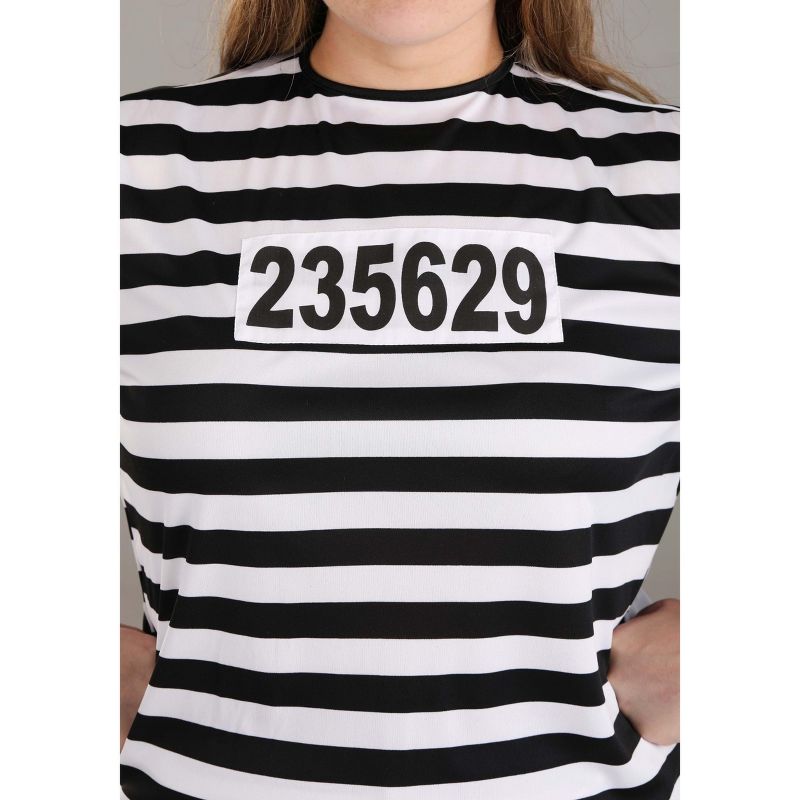 HalloweenCostumes.com Women's Striped Prisoner Costume, 5 of 9