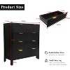 Jojoka Dresser, Chest of Drawers, 4 Drawer Dresser, Waveform Fluted Panel Wood Dresser - 4 of 4