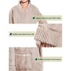 PAVILIA Womens Housecoat Zip Robe, Fleece Zipped Up Front Bathrobe, Plush Warm Long Zipper House Coat Lounger Pockets - 4 of 4