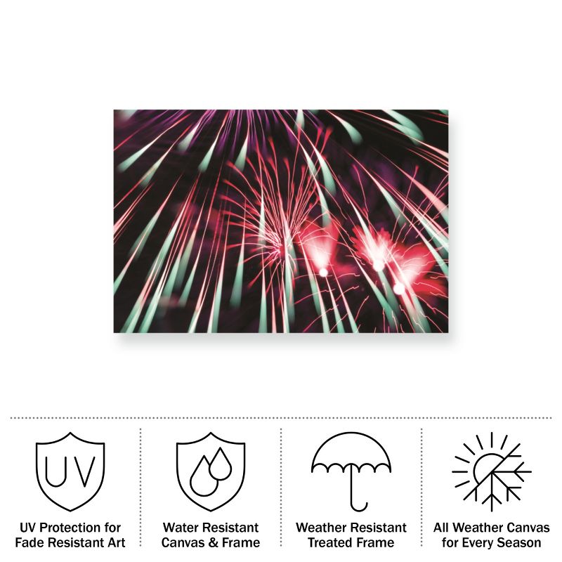 Kurt Shaffer Abstract Fireworks 2020 3 Outdoor Canvas Art, 4 of 8