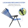 Vynxaria Adirondack Folding Patio Chairs Set - Adjustable Sling Back with Removable Headrest - 3 of 4