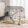 VEVOR Hamster Cage, 360° Viewing Transparent Hamster Habitats, Small Animal Cage, 22.8 x 15 x 21.3 in, Ventilated Pet Mouse Cages, Black - 2 of 4