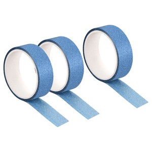 Unique Bargains Adhesive Decorative DIY Arts Gift Wrapping Craft Glitter Tape 3 Pcs - 1 of 4