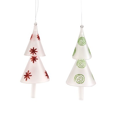 Gallerie II Frosted Bell Tree Ornament A/2