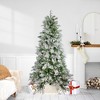 Northlight Real Touch™️ Medium Flocked Rosemary Emerald Angel Pine Artificial Christmas Tree - 6.5' - Unlit - 2 of 4