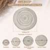 Unique Bargains Woven Braided Washable Decorative Round Placemat 4 Pcs - 2 of 4