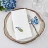 Saro Lifestyle Table Napkins With Embroidered Peacock Design (Set of 4) - 3 of 4