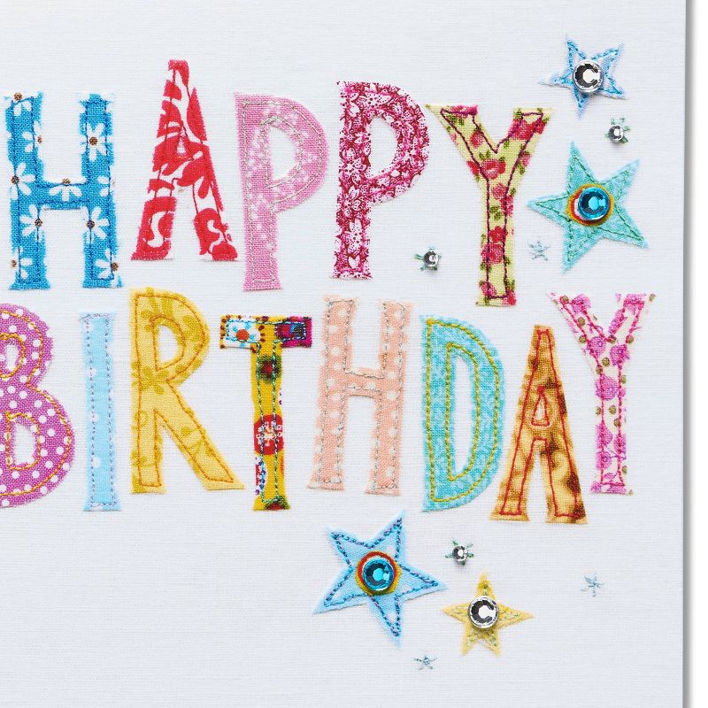 Birthday Card Happy Birthday Stitching - PAPYRUS, 4 of 6