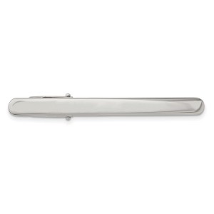 Black Bow Jewelry Stainless Steel Polished Tie Bar Clip, 4 x 57mm - 1 of 4