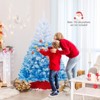 Tangkula Artificial Christmas Tree Hinged Snow Flocked Xmas Tree w/ Lush Branch Tips - 2 of 4