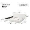 Soft and Comfortable Bed with Velvet Upholstered Headboard,  Platform Bed with Wood Slats for Modern Bedroom-Baofuwish - 4 of 4