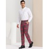 INSPIRE CHIC Men's Plaid Casual Regular Fit Flat Front Stretch Dress Pants - 4 of 4