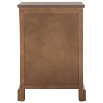 Transitional Beige Pine 3-Drawer Rectangular Side Table