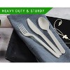 Aoibox 150-Piece Heavy-Duty Compostable Utensil Set with Forks, Spoons & Knives, BPI Certified Disposable Flatware - 3 of 4