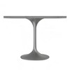 LeisureMod Verve 27" Square Dining Table - Modern Resin Top with Brushed Chrome Pedestal Base Accent Side Table for Contemporary Kitchen and Home - 4 of 4