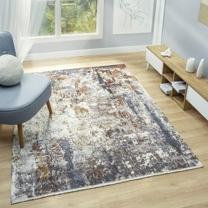 Luxe Weavers Modern Abstract Washable Non-Slip Indoor Area Rug - 1 of 4