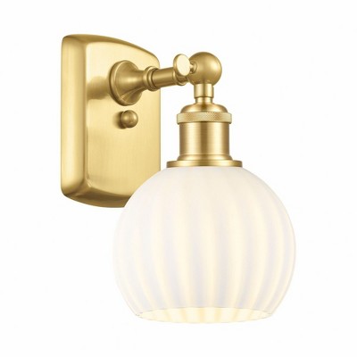 White Venetian - 1 Light Wall Sconce In Modern Style-9 Inches Tall and 6 Inches Wide