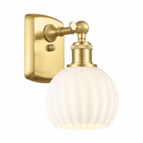 Innovations Lighting White Venetian 1 - Light Sconce in  Satin Gold - image 1 of 1