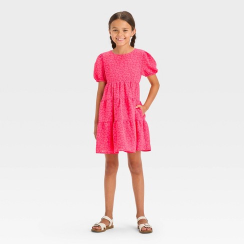 Girls' Short Sleeve Gauze Dress - Cat & Jack™ : Target