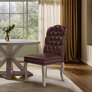 Subrtex Upholstered Dining Chairs Set of 2, PU Leather Dining Chair Set for Kitchen Dining Room - 1 of 4