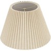 Springcrest 10 1/2" Top x 19" Bottom x 12 1/2" High x 12 1/2" Slant Lamp Shade Replacement Large Beige Empire Modern Linen Pleated Spider Harp Finial - 4 of 4