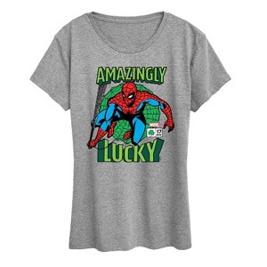 Women's - Marvel - St. Patrick's Day Amazingly Lucky Short Sleeve Graphic T-Shirt - 1 of 4